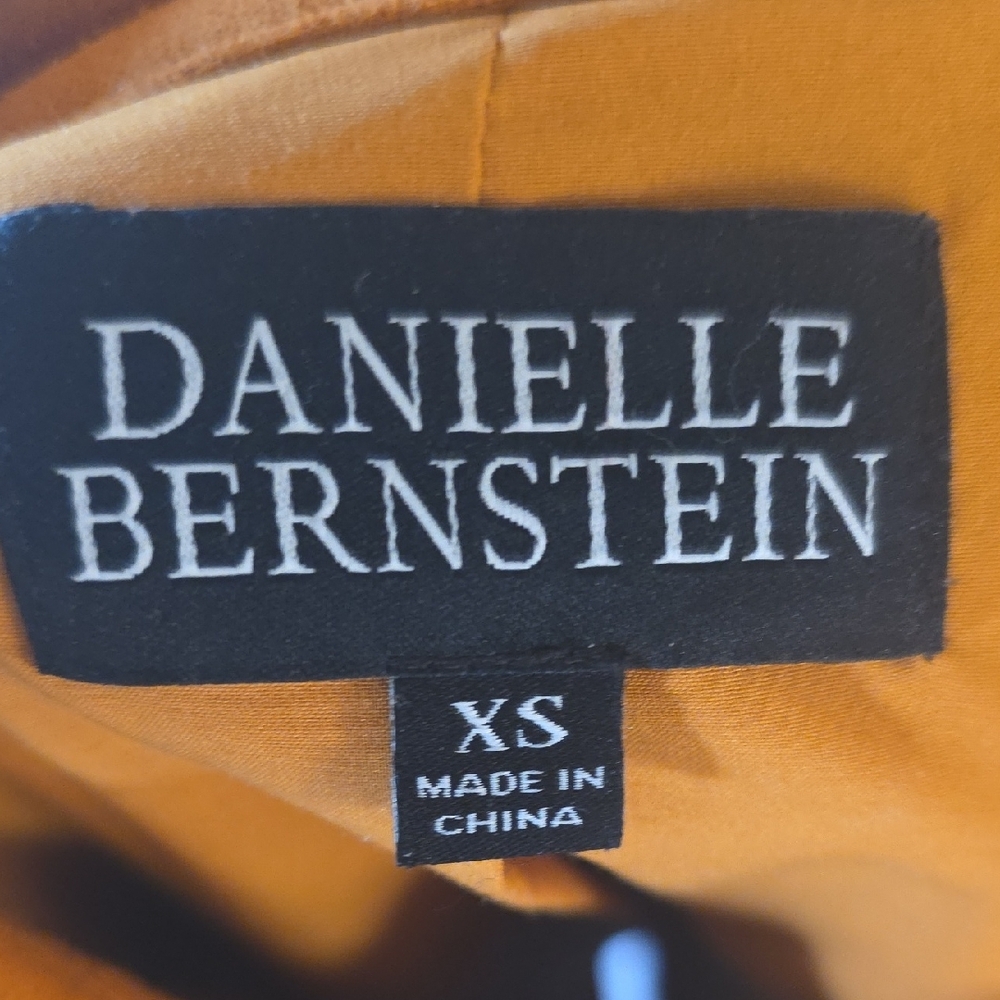 DANIELLE BERNSTEIN Mustard Leather Fringe Jacket - Picture 3 of 8